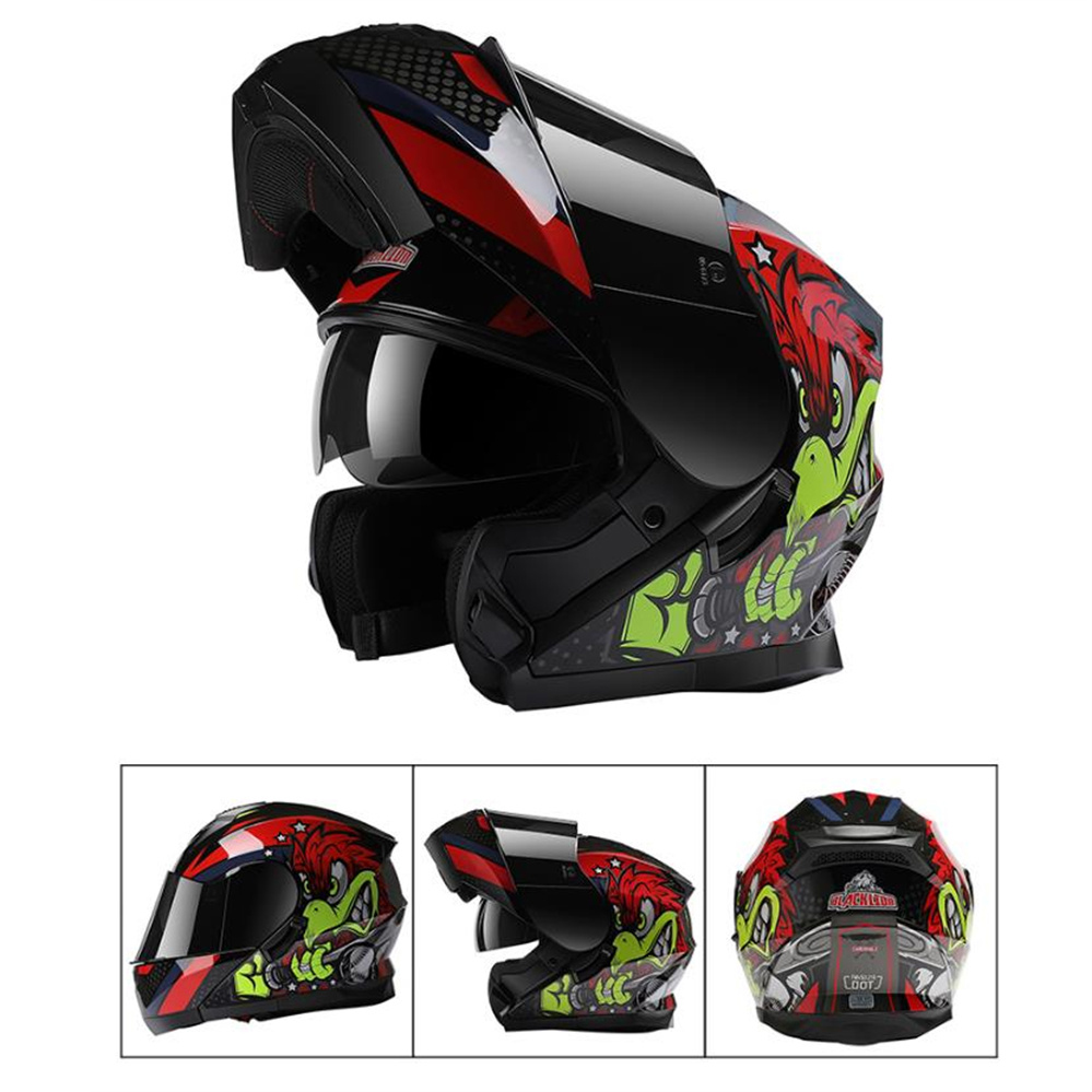 Dual Visor Motorcycle Racing Helmet - Casco integral ADV para motocicleta con