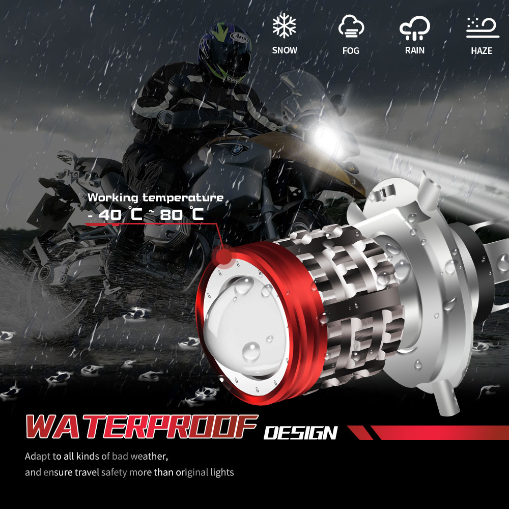 Universal Motorcycle Led Headlight Projector - Faro LED Universal H4 para motocicleta,