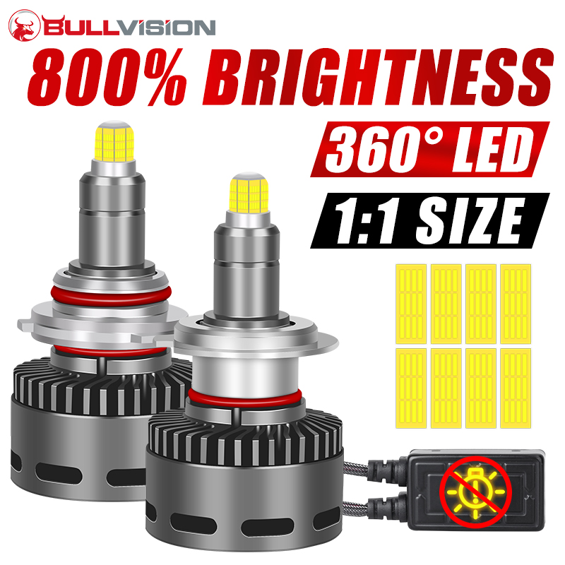 Universal Motorcycle Led Headlight Projector - Bombilla LED H11 H1 H7 360