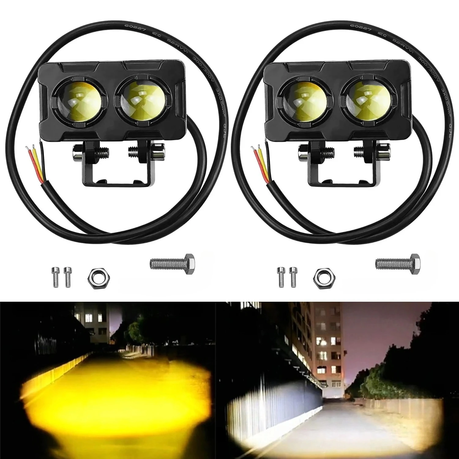 Atv Parts - Luces antiniebla LED para motocicleta, luz
