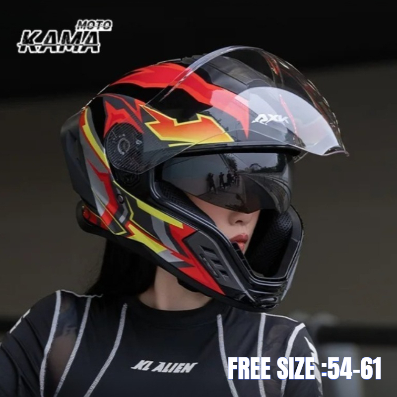 Full Face Motorcycle Helmet With Bluetooth - Casco Integral de Motocicleta, Estilo Retro,