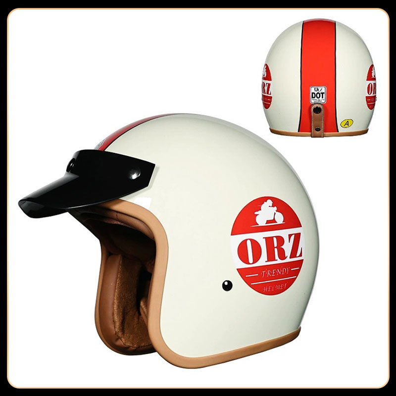 Vintage Open Face Retro Helmet - Casco Retro Vintage 3/4 Abierto, Homologado