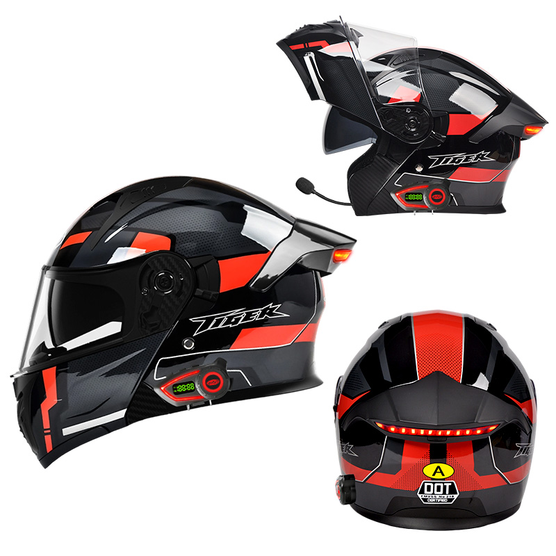 Casco de Motocicleta con Luz T - Full Face Motorcycle Helmet With Bluetooth reseña y precio