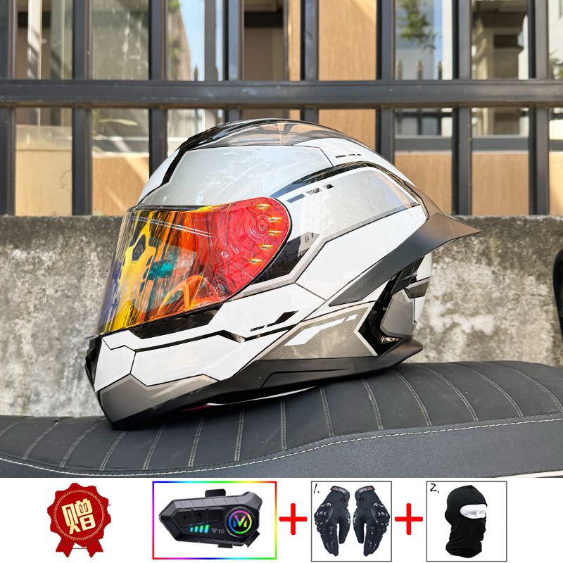 Casco de Motocicleta ORZ con B - Full Face Motorcycle Helmet With Bluetooth reseña y precio