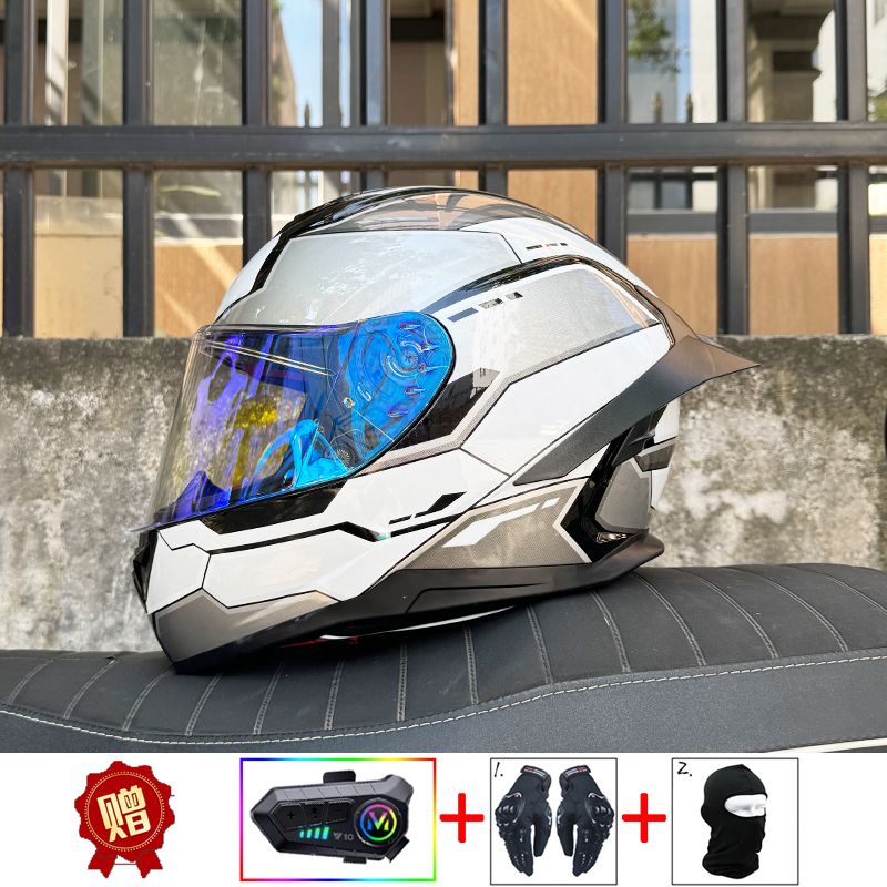 Casco de Motocicleta ORZ con B - Full Face Motorcycle Helmet With Bluetooth reseña y precio