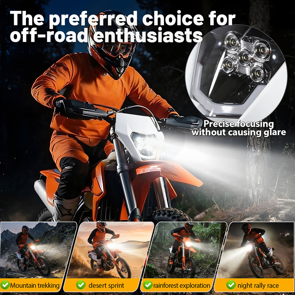 Faro Delantero Universal de 5  - Universal Motorcycle Led Headlight Projector reseña y precio