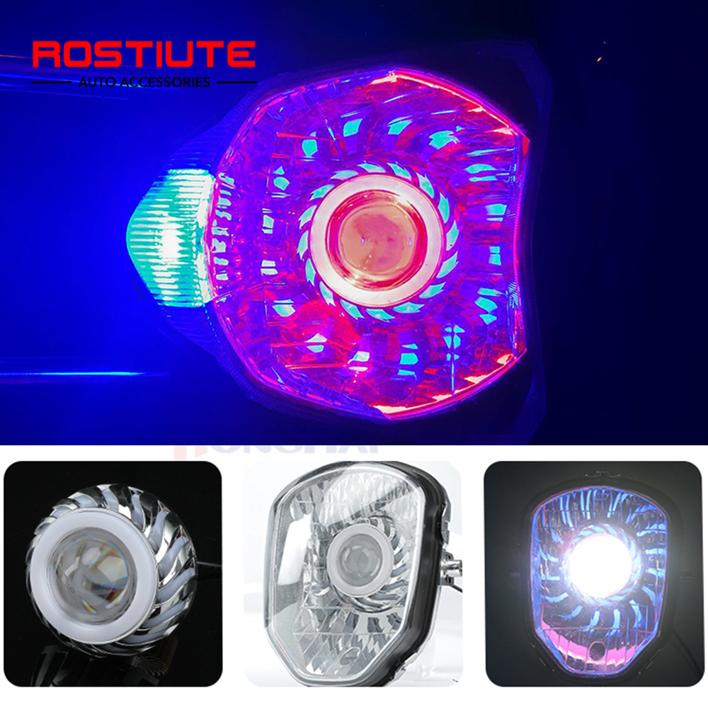 Faros delanteros de motociclet - Universal Motorcycle Led Headlight Projector reseña y precio