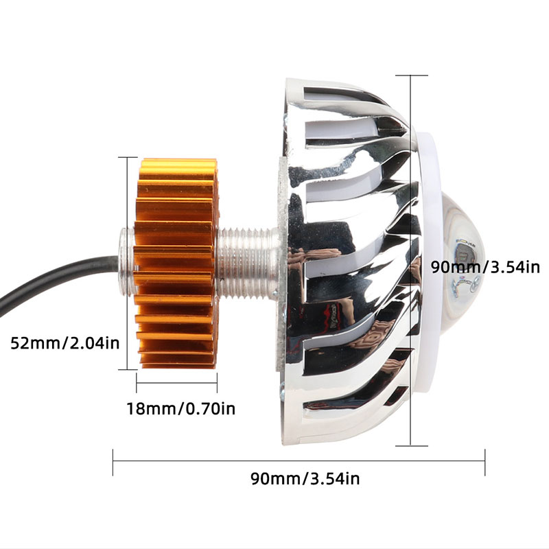 1 pieza Faro de Motocicleta co - Universal Motorcycle Led Headlight Projector reseña y precio