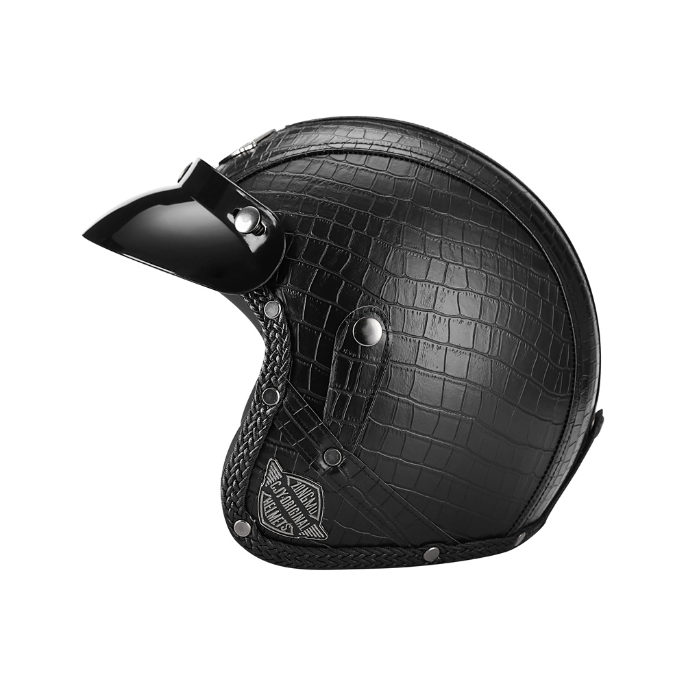 DOT 3/4 cascos De motocicleta  - Vintage Open Face Retro Helmet reseña y precio