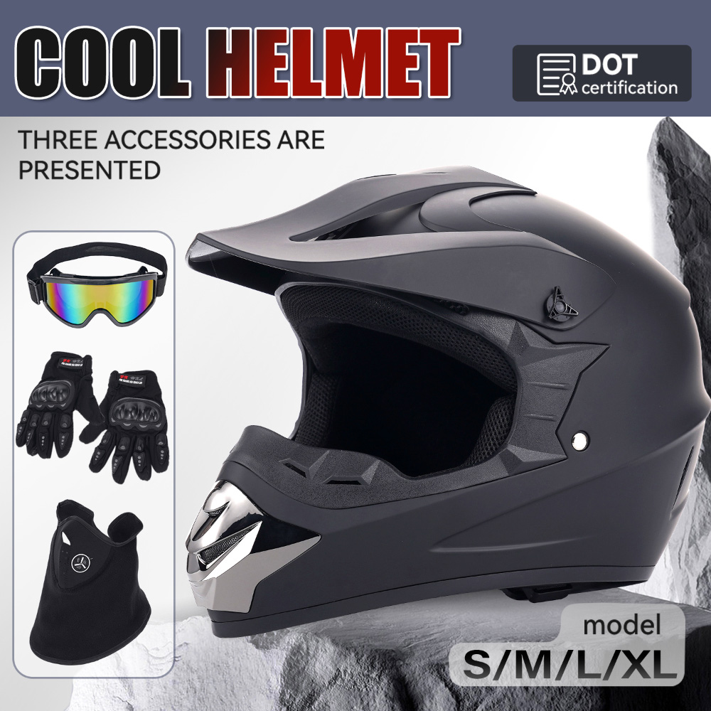 Casco de motocicleta todoterre - Off Road Motocross Helmet Goggles Set reseña y precio