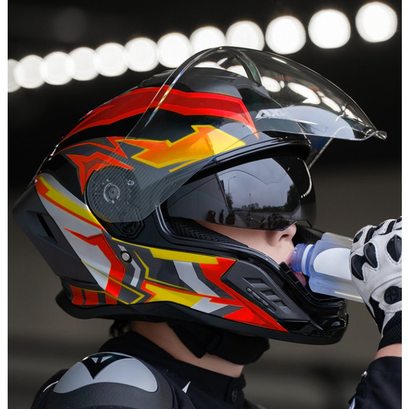 Casco Integral de Motocicleta, - Full Face Motorcycle Helmet With Bluetooth reseña y precio