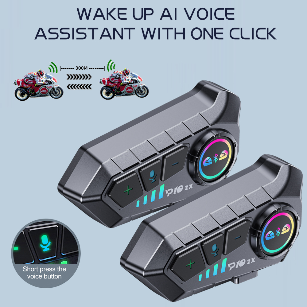 Y10 2x Intercomunicador de mot - Universal Motorcycle Helmet Intercom Headset reseña y precio