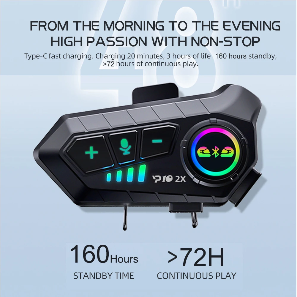 Y10 2x Intercomunicador de mot - Universal Motorcycle Helmet Intercom Headset reseña y precio