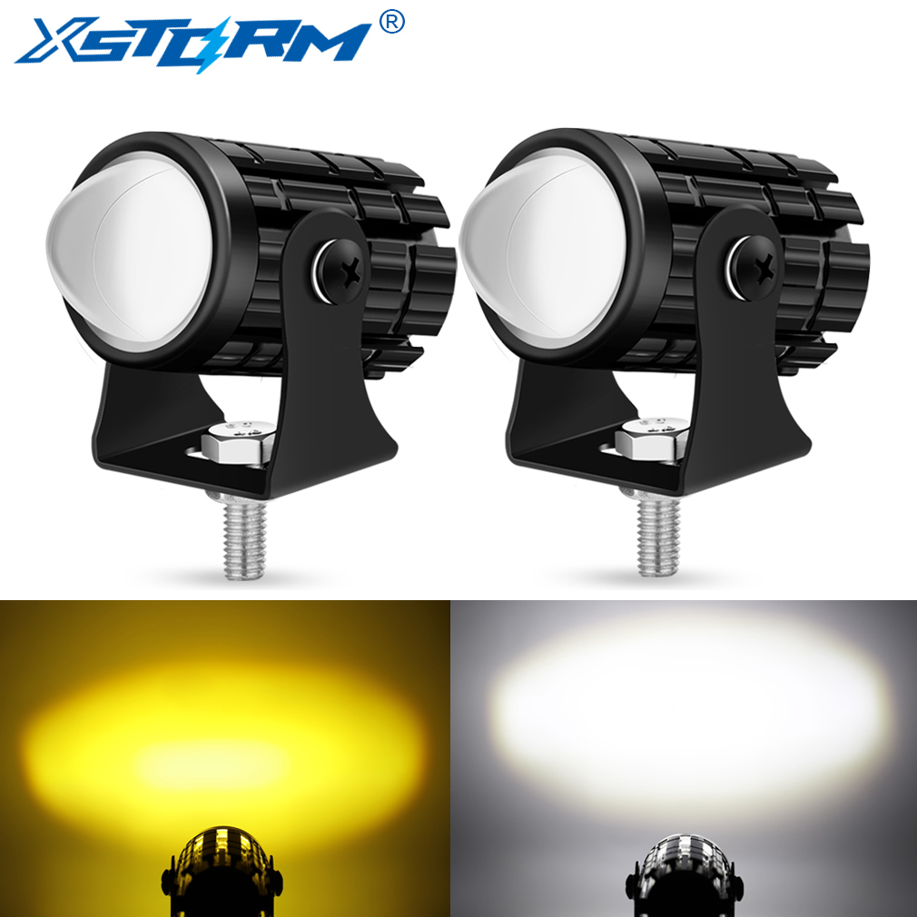 Faro LED universal para motoci - Universal Motorcycle Led Headlight Projector reseña y precio